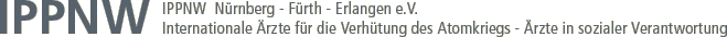  IPPNW-Schriftzug: Internationale &Auml;rzte f&uuml;r die Verh&uuml;tung des Atomkriegs 
